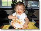 20070903Riley 044 * Spaghetti is way more fun with sauce and the whole plate! * 2592 x 1944 * (2.03MB)